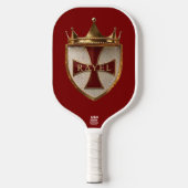 EOC RED RayEl Crest Design Pickleball Schläger (Vorderseite)