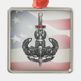 EOD Afghanistan Veteran Ornament Aus Metall