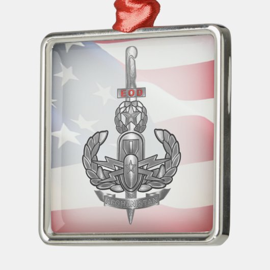 EOD Afghanistan Veteran Ornament Aus Metall (Links)