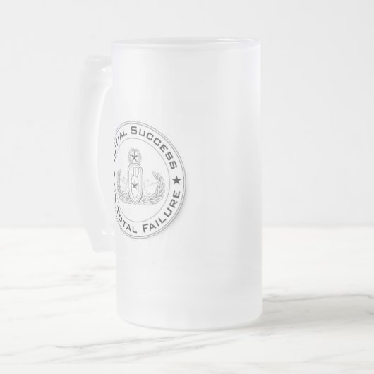 Eod-Bier-Tassen-Initialenerfolg oder Gesamtausfall Mattglas Bierglas (Vorderseite Links)