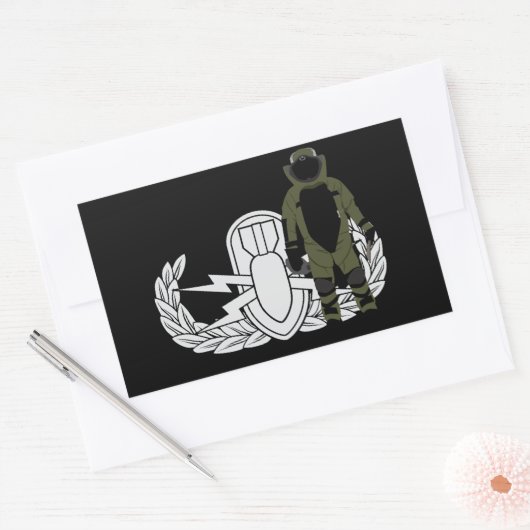 EOD Bomb Anzug Rechteckiger Aufkleber (Umschlag)