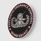 EOD "Bomb Squad" Große Wanduhr (Winkel)