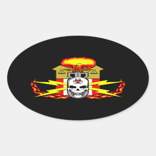 EOD, Bomb Technician Decal Ovaler Aufkleber