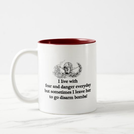 Eod-Furcht und Dander scrab Zweifarbige Tasse (Links)