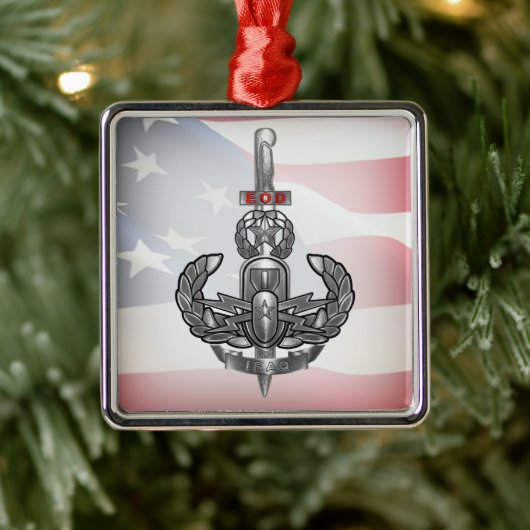 EOD Iraq Veteran Ornament Aus Metall (Baum)