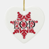 Eod-Krabbe/Schneeflocke Verzierung Keramik Ornament (Hinten)