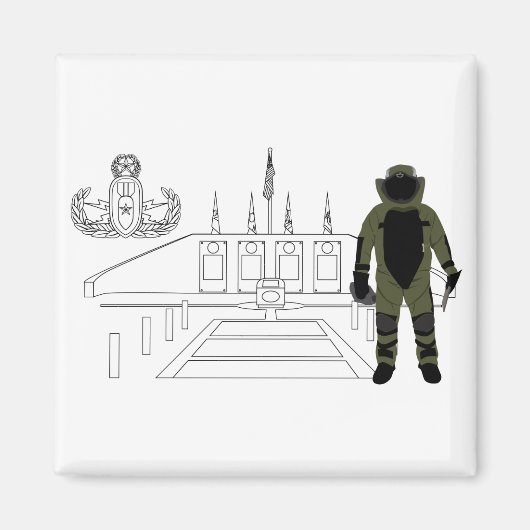 EOD Memorial Bomb Anzug Magnet (Vorne)