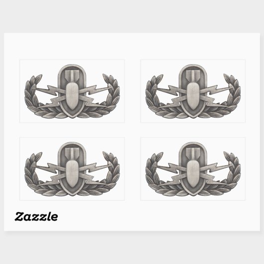 EOD RECHTECKIGER AUFKLEBER (Blatt)