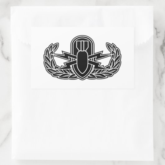 EOD-Schablone Rechteckiger Aufkleber (Tasche)