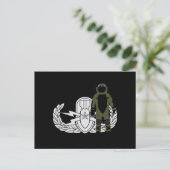 EOD Senior Bomb Anzug Postkarte (Stehend Vorderseite)