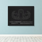 EOD Technischer Zeichn Leinwanddruck (Insitu (Holzboden))