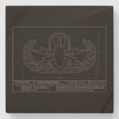 EOD technisches Zeichnen Steinuntersetzer (Vorderseite)