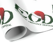 EOD Verpackungs-Papier mit Weihnachtsmannmütze Geschenkpapier (Rolleneckpunkt)
