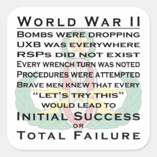 EOD Vorlagen-WWII Quadratischer Aufkleber