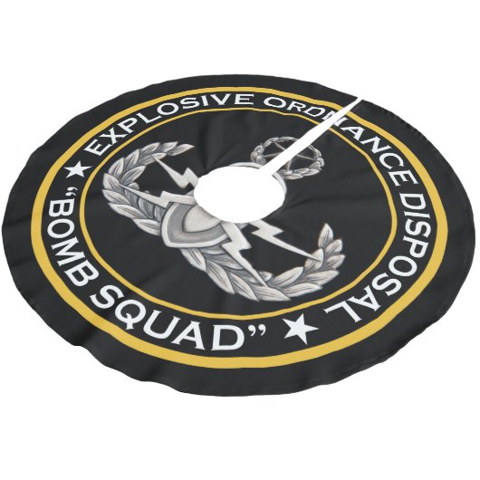 Eod-VorlagenBombengeschwader Polyester Weihnachtsbaumdecke (Schrägansicht)