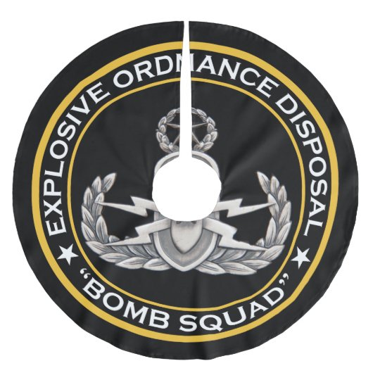 Eod-VorlagenBombengeschwader Polyester Weihnachtsbaumdecke (Vorderseite)