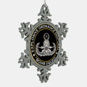 Eod-VorlagenBombengeschwader Schneeflocken Zinn-Ornament (Links)