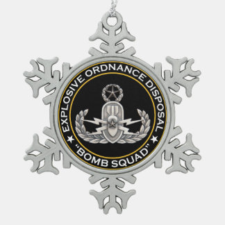 Eod-VorlagenBombengeschwader Schneeflocken Zinn-Ornament