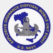 EODMU8 RUNDER AUFKLEBER (Vorderseite)