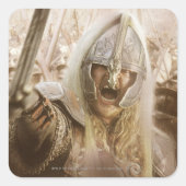Eomer mit Helmet Quadratischer Aufkleber (Vorderseite)