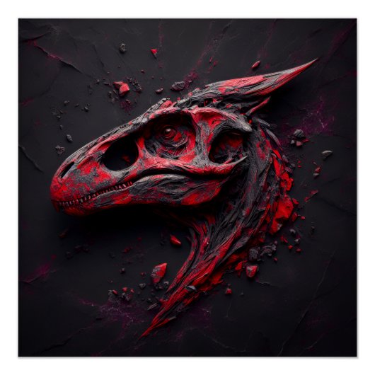 Eons in Crimson-Kohle - das Genie der KI Poster (Vorderseite)