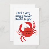 EOS Lip Balm Favor Card, Snappy Showdusche, Crab Dankeskarte (Vorne/Hinten)