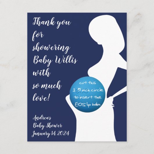 EOS-Lippenbalsam der schwangeren Frau der Marine u Begleitkarte (Vorderseite)