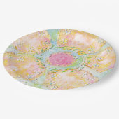 "Eos" Pink Floral Paper Teller (Schrägansicht)