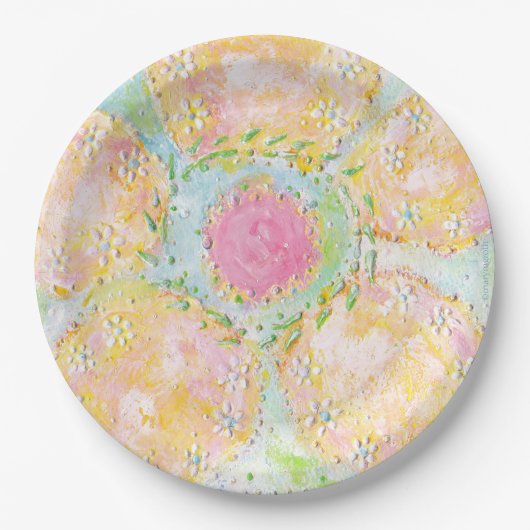 "Eos" Pink Floral Paper Teller (Vorderseite)