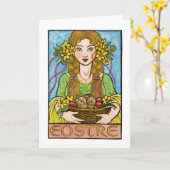 Eostre Grußkarte Karte (Gelbe Blume)