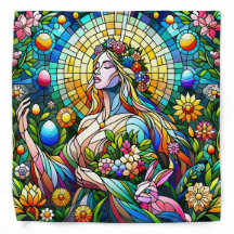 Eostre Ostara gesteinigtes Glas Look Altar Tuch