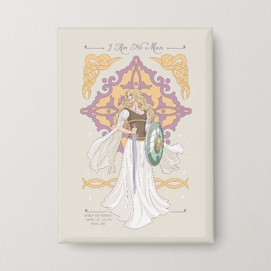 Éowyn "I Am No Man" Battle-Ready Graphic Button (Vorderseite)