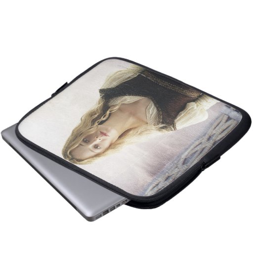 Eowyn mit Schwert Laptopschutzhülle (Vorne Knopf)