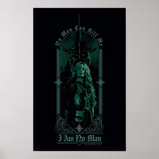 Éowyn Vs SAURON™ "Ich bin kein Mann" Rohan Grafik Poster (Vorne)