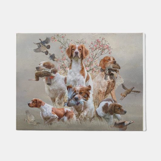 Epagneul Breton, Bretagne Spaniel Fußmatte (Vorderseite)