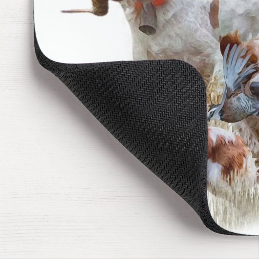 Epagneul Breton, Bretagne Spaniel Mousepad (Ecke)