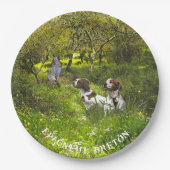 Epagneul Breton, Bretagne Spaniel Pappteller (Vorderseite)