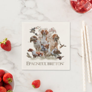 Epagneul Breton, Bretagne Spaniel Serviette