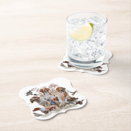 Epagneul Breton, Bretagne Spaniel Untersetzer (Vor Ort)