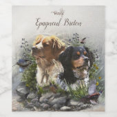 Epagneul Breton, Bretagne Spaniel Weinetikett (Einzelnes Label)