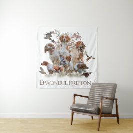 Epagneul Breton, Bretagne, Spanisch Tapestry Wandteppich