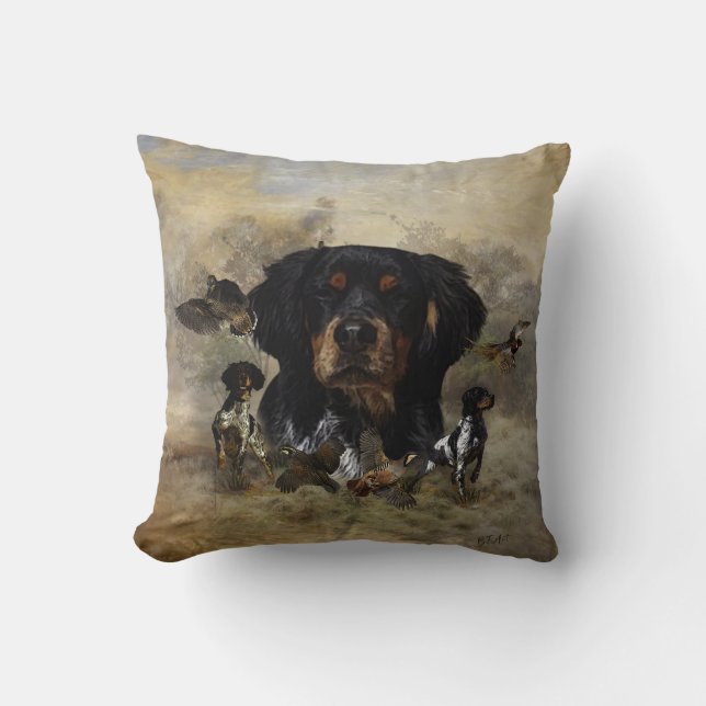 Epagneul Breton, Brittany, Spaniel Throw Kissen (Vorderseite)