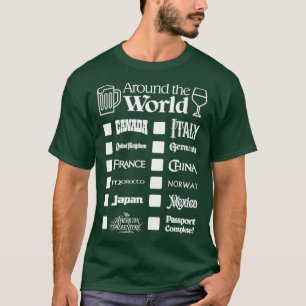Epcot Drink rund um die Welt Weißer Text Kanada Ta T-Shirt