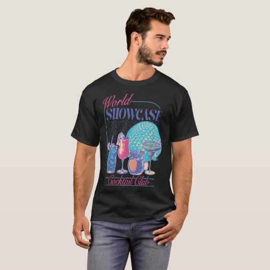Epcot Drink World Showcase Schwanz Club Drink T T-Shirt (Vorne ganz)