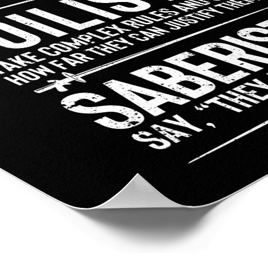 Epec-Fencer-Fencer-Säbelfencing Poster (Ecke)