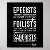 Epec-Fencer-Fencer-Säbelfencing Poster (Vorne)