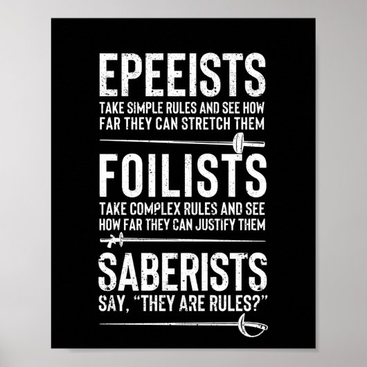 Epec-Fencer-Fencer-Säbelfencing Poster (Vorne)