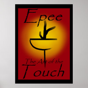 Epee-Kunst des Touch-Druckes Poster