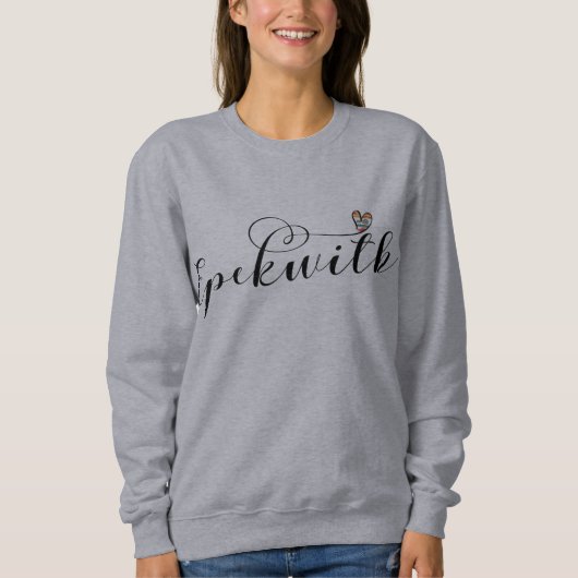 Epekwitk Flag Heart, Prince Edward Island, Kanada Sweatshirt (Vorderseite)
