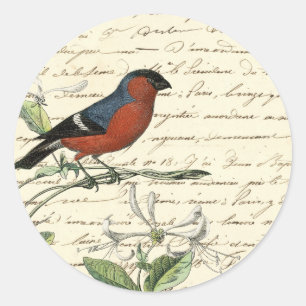 Eperiemal Bird Series Five Runder Aufkleber